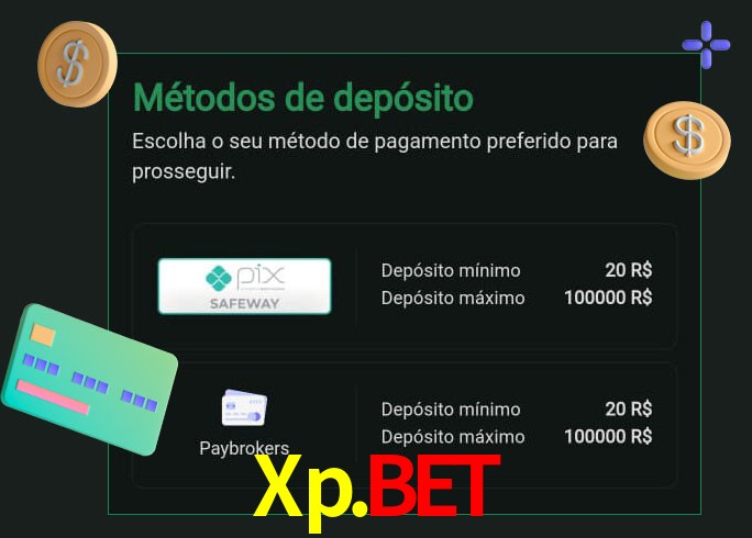 O cassino Xp.Bet oferece uma grande variedade de métodos de pagamento